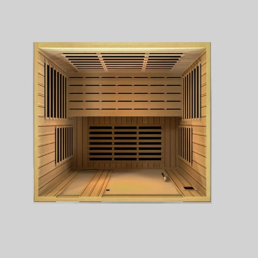 Dynamic Lugano 3-Person Ultra Low EMF FAR Infrared Sauna - Canadian Hemlock