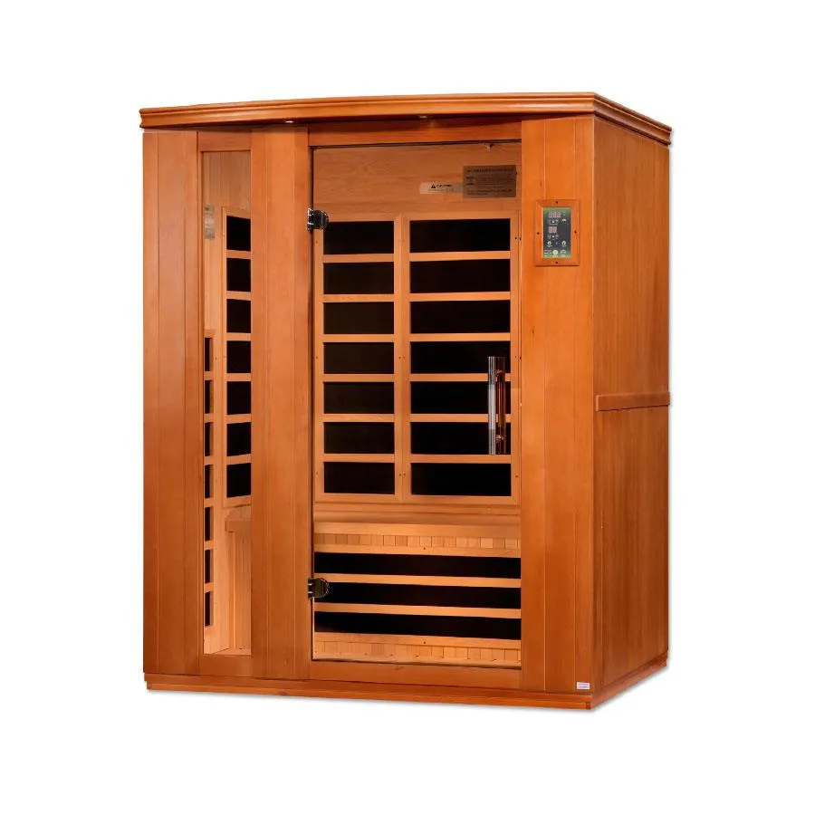 Dynamic Lugano 3-Person Ultra Low EMF FAR Infrared Sauna - Canadian Hemlock