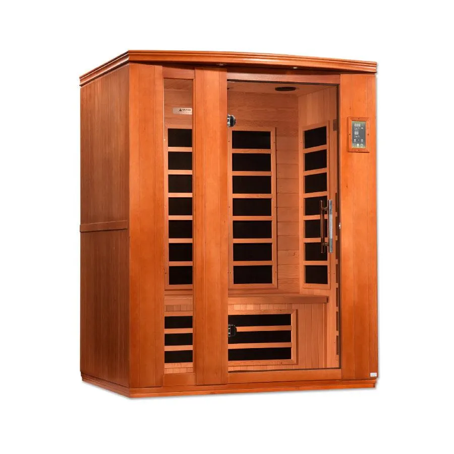 Dynamic Lugano 3-Person Ultra Low EMF FAR Infrared Sauna - Canadian Hemlock