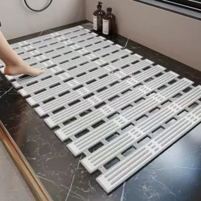 Eco-Friendly Non-Slip Bath/Shower Mat with Rapid Drainage - Ideal for Bathroom or Kitchen Floor (27" x 16"/68 x 40cm)