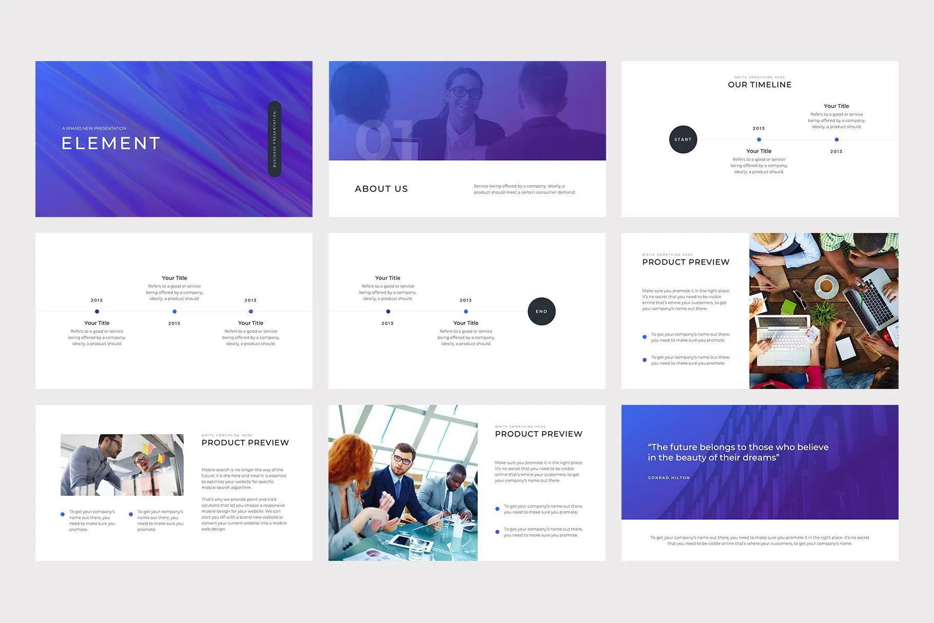Element Business Google Slides