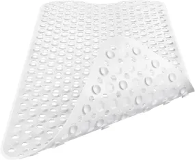 Extra Long Anti-Slip Bathtub Mat for Safety and Comfort – High Quality Vinyl Shower Mat with Strong Suction Cups, 100x40cm."