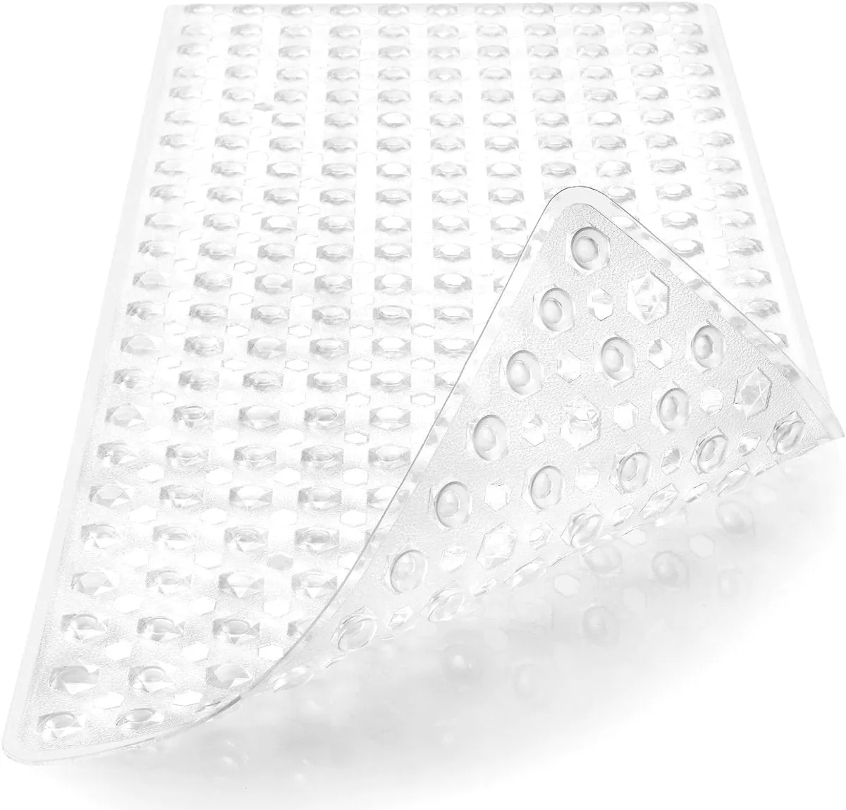 Extra Long Anti-Slip Bathtub Mat for Safety and Comfort – High Quality Vinyl Shower Mat with Strong Suction Cups, 100x40cm."
