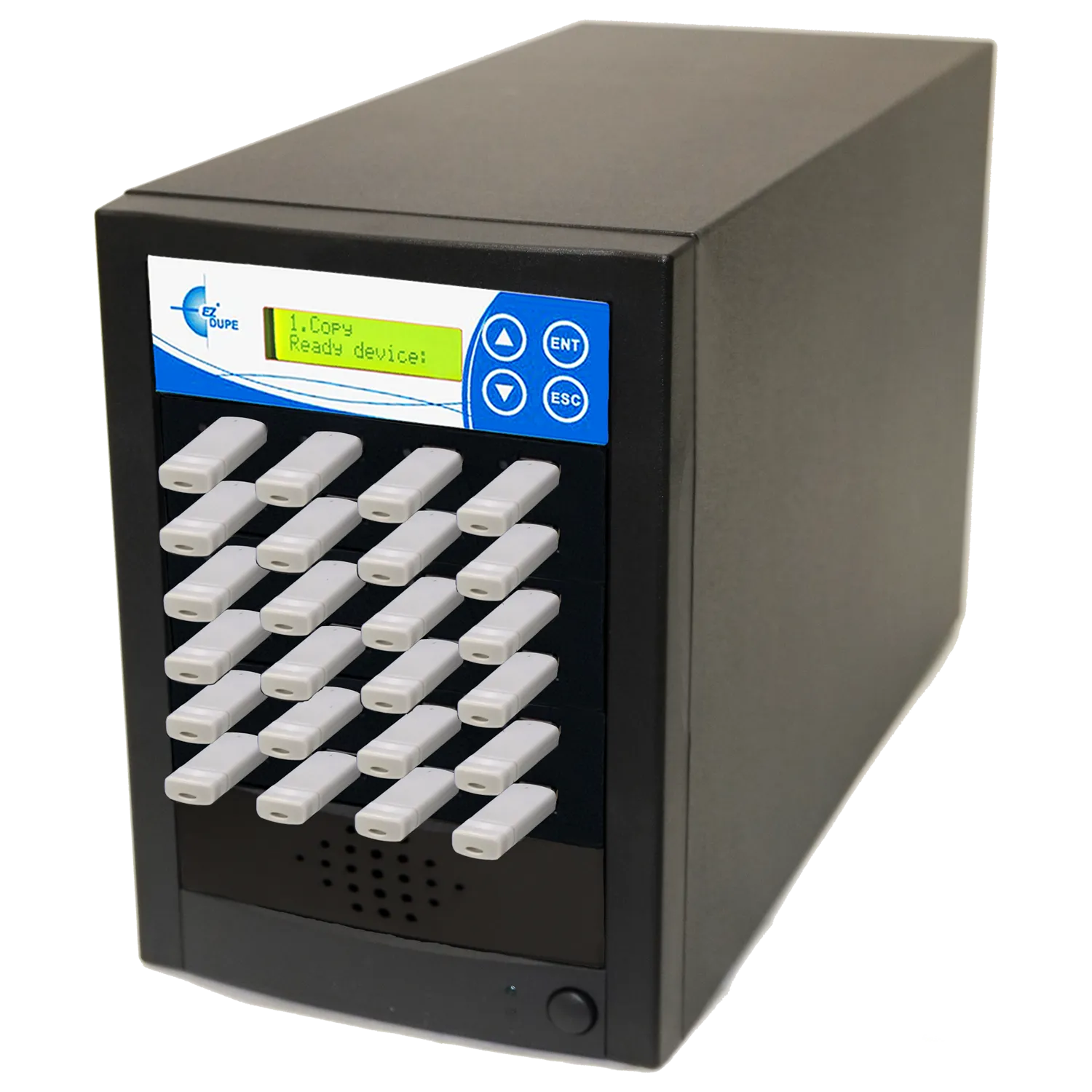 EZ Dupe 1 to 23 USB Duplicator - Flash Media Cloner & Eraser (DoD Compliant) EZDUSB23T