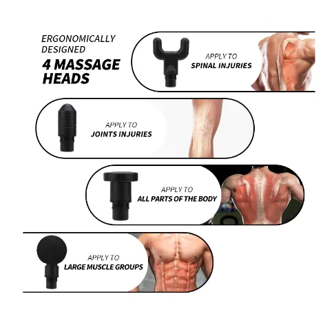 Fitness  Massager Gun six Heads With portable protective Bag