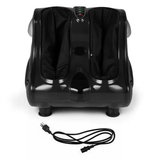 Foot and Calf Massager with Heat Vibration Deep Kneading and Shiatsu-Black