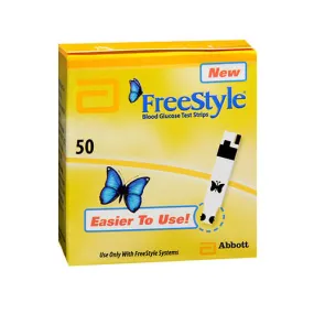 Freestyle Blood Glucose Test Strips 50 each By Freestyle