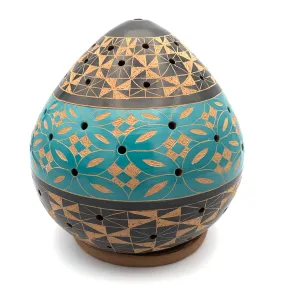 Geometric Mixed Design Luminary - Turquoise/Black
