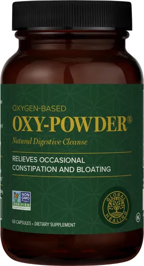 Global Healing Oxy-Powder Detox Supplement - Supports Digestion & Constipation Relief - 60 Capsules