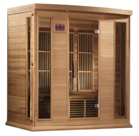 Golden Designs Maxxus 4-Person Low EMF FAR Infrared Sauna Canadian Red Cedar | MX-K406-01 CED