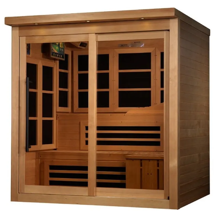 Golden Designs Monaco Limited Edition 6-person PureTech™ Near Zero EMF (Under 2MG) FAR Infrared Sauna