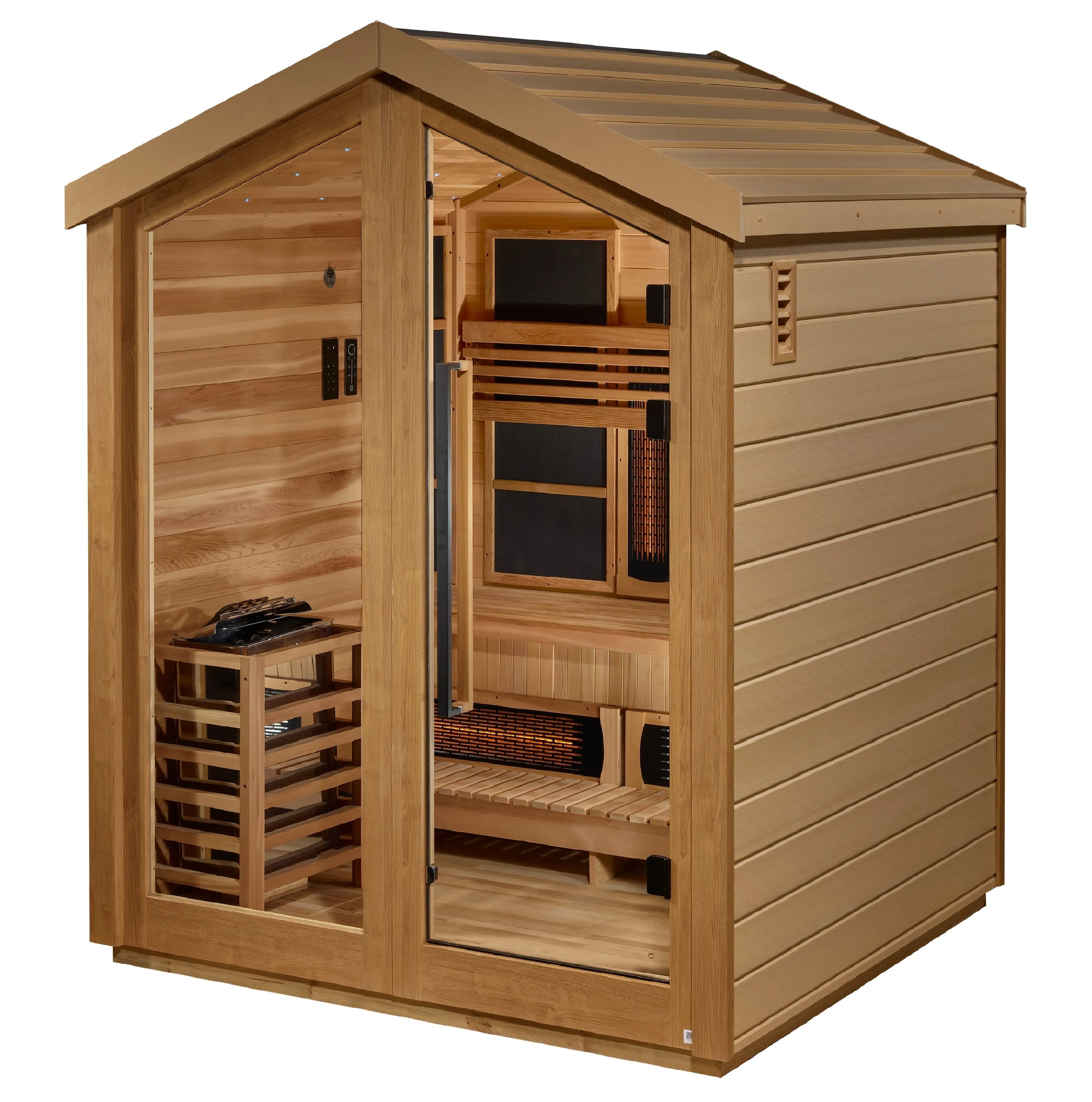 Golden Designs "Loviisa" 3-Person Full Spectrum PureTech™ Hybrid Outdoor Sauna