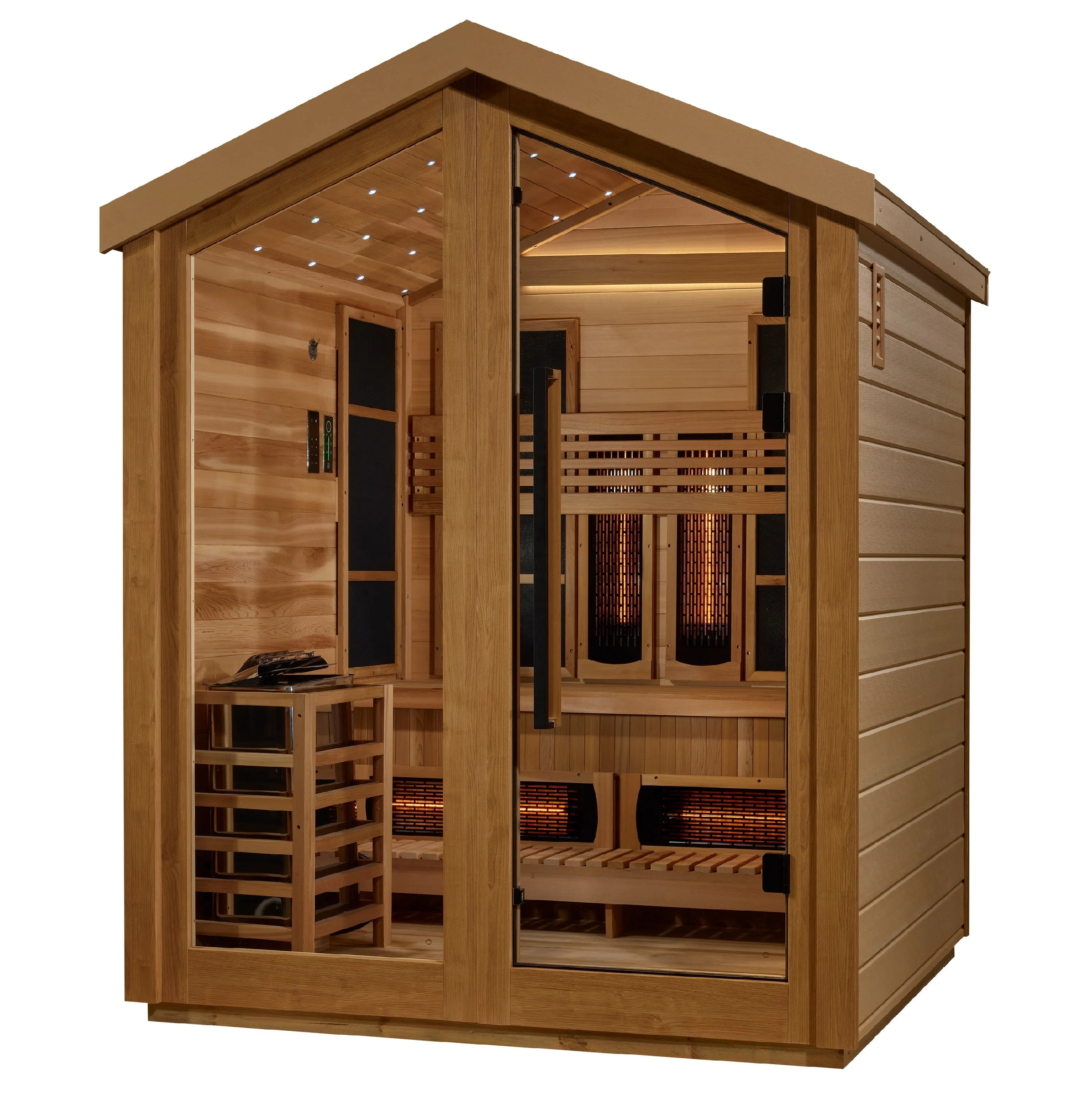 Golden Designs "Loviisa" 3-Person Full Spectrum PureTech™ Hybrid Outdoor Sauna