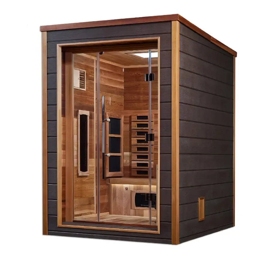 Golden Designs "Nora" 2 Person Hybrid Outdoor Sauna - Canadian Red Cedar