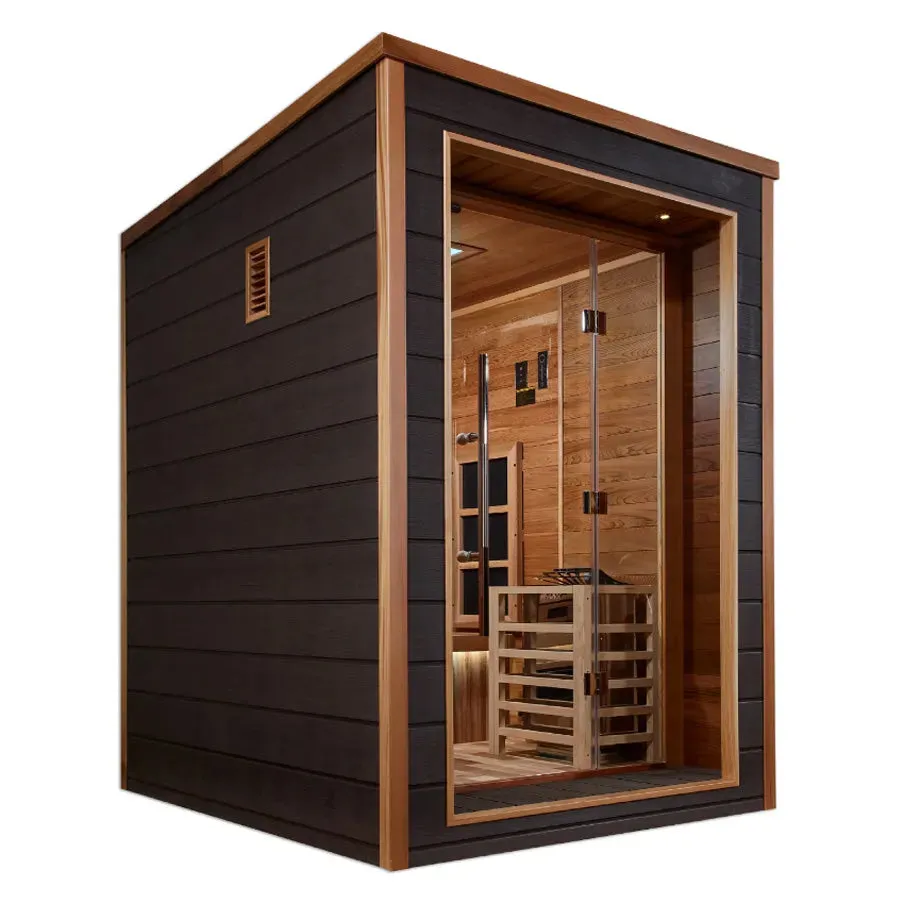 Golden Designs "Nora" 2 Person Hybrid Outdoor Sauna - Canadian Red Cedar