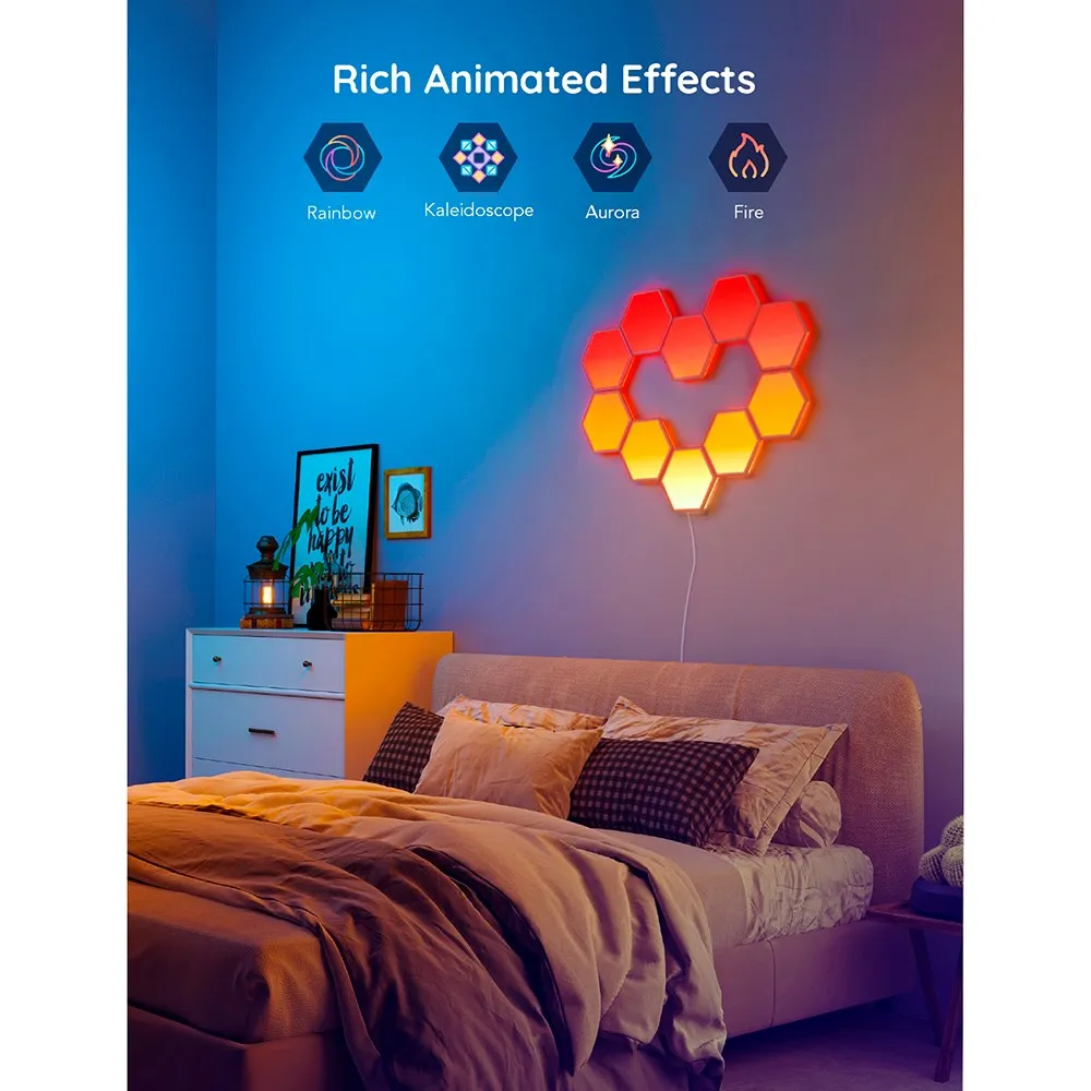 Govee Glide Hexa Light Panels - 10 stk. - Hvid