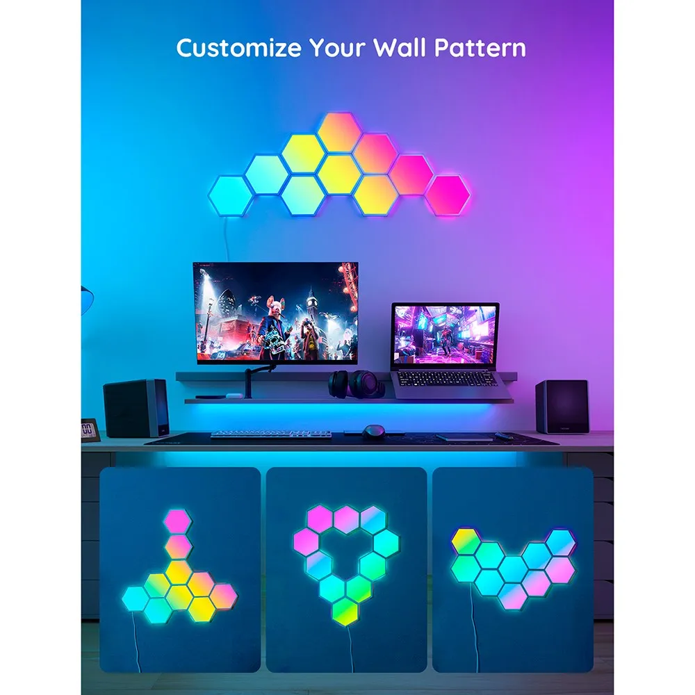 Govee Glide Hexa Light Panels - 10 stk. - Hvid