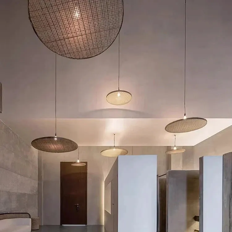 Handmade Bamboo Woven Wabi-Sabi Pendant Light