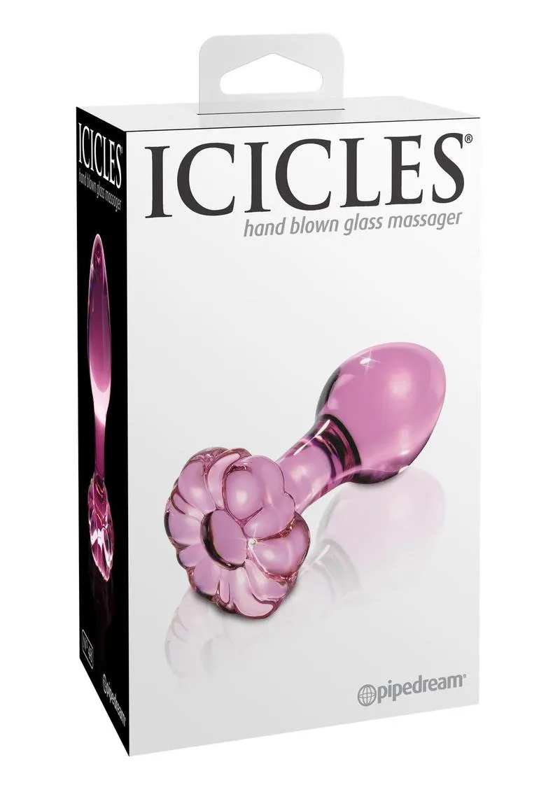 Icicles No. 48 Flower Shaped Glass Anal Plug