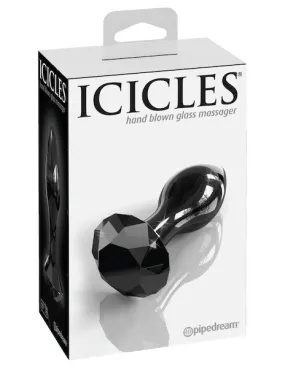 Icicles No. 78 Gemcut Butt Plug - Black