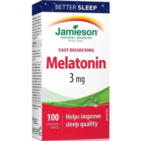 Jamieson Melatonin, 3mg, 100 Sublingual Tablets