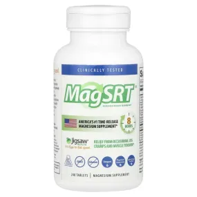 Jigsaw Health Mag SRT, Clinically Tested Time-Release Magnesium for Energy, Sleep, and Muscle Support, 240 Tablets
