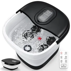 KNQZE W-P8-Black-US Collapsible Foot Spa Massager with Bubbles