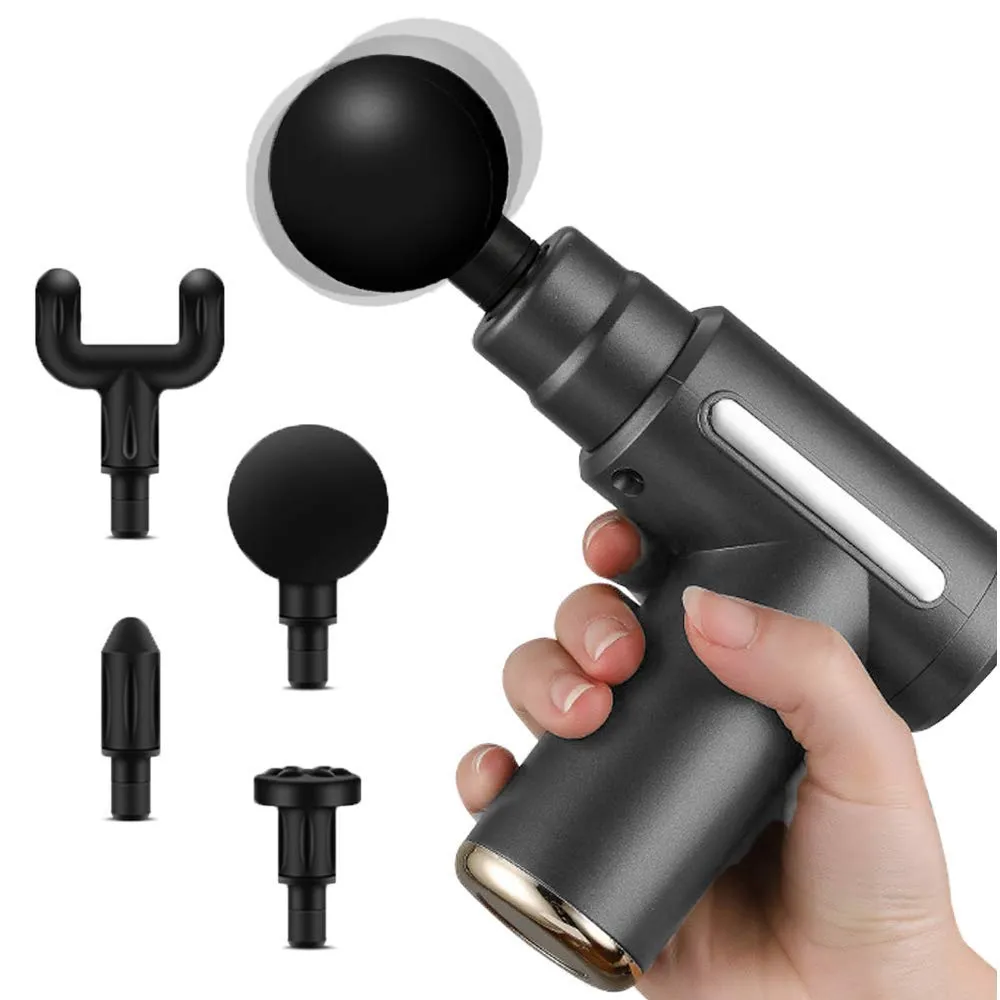 Legiral M1 Mini Massage Gun Deep Tissue Massage Gun,USB Recharge,4 Massage Heads