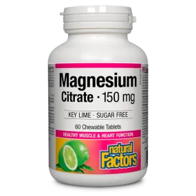 Magnesium Citrate 150 mg, Key Lime · Sugar Free Chewable Tablets