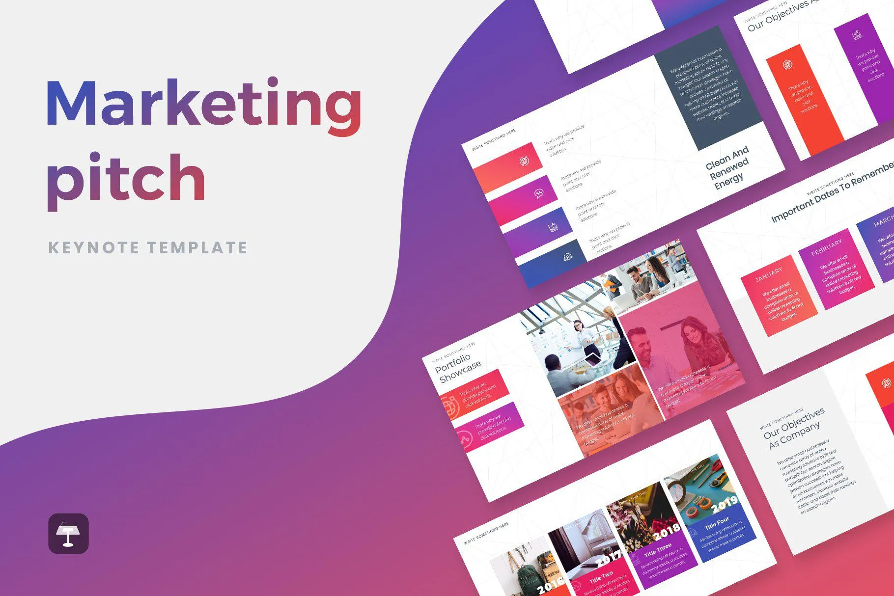 Marketing Pitch Deck Keynote Template