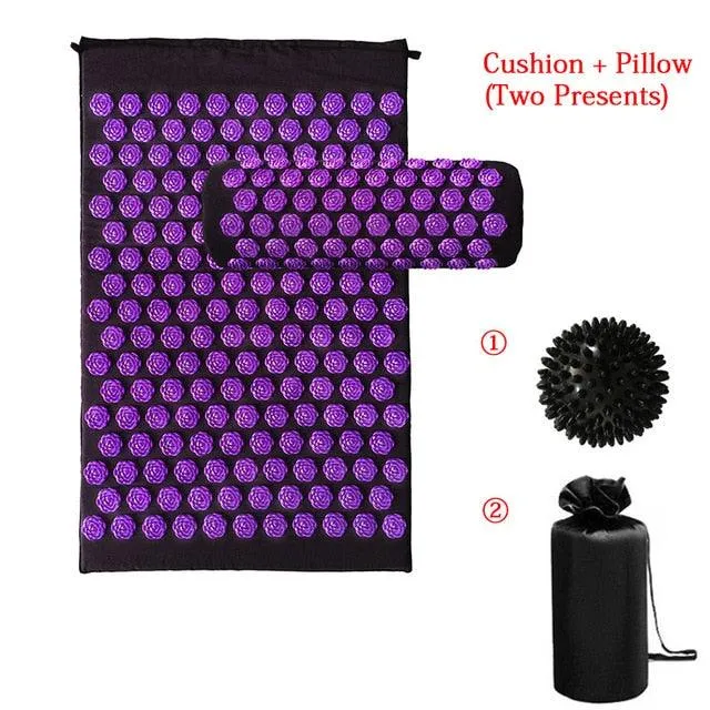 Massage Acupressure Yoga Mat with Pillow