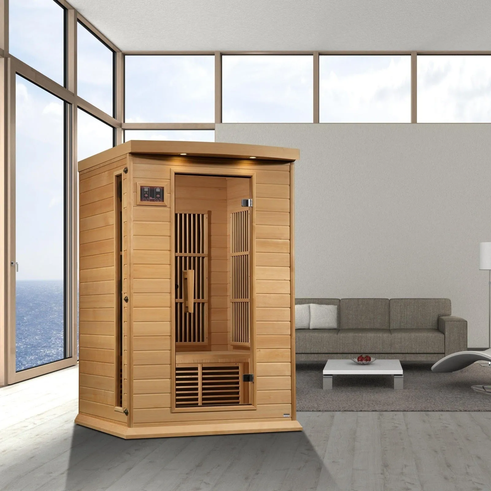 Maxxus 2-Person Low EMF (Under 8MG) FAR Infrared Sauna (Canadian Hemlock)