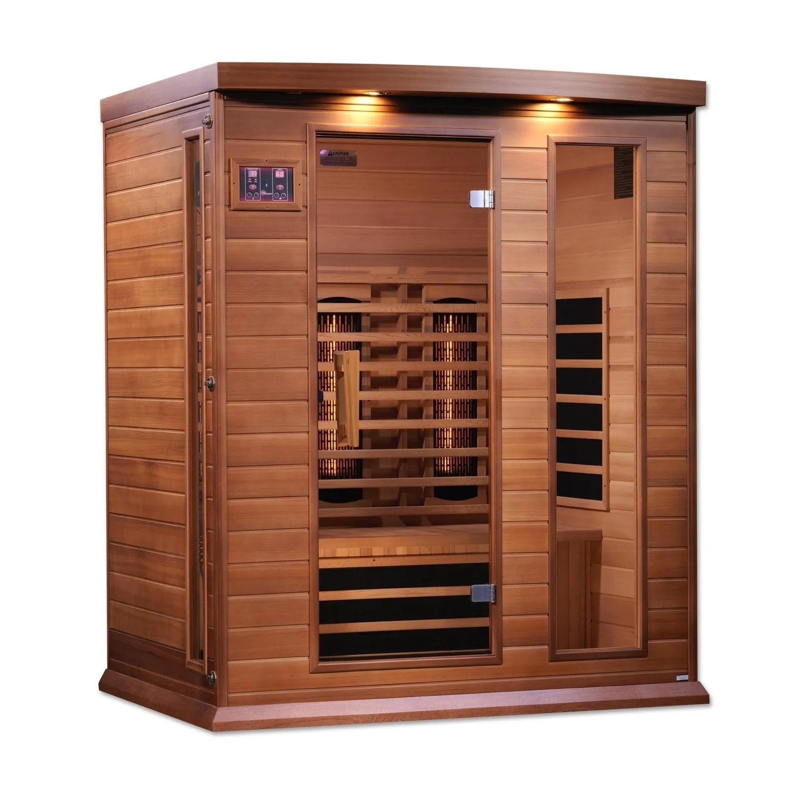 Maxxus 3-Person Full Spectrum Near Zero EMF (Under 2MG) Infrared Sauna (Red Cedar)