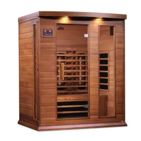 Maxxus 3-Person Full Spectrum Near Zero EMF (Under 2MG) Infrared Sauna (Red Cedar)