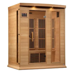 Maxxus 3-Person Low EMF (Under 8MG) FAR Infrared Sauna (Canadian Hemlock)