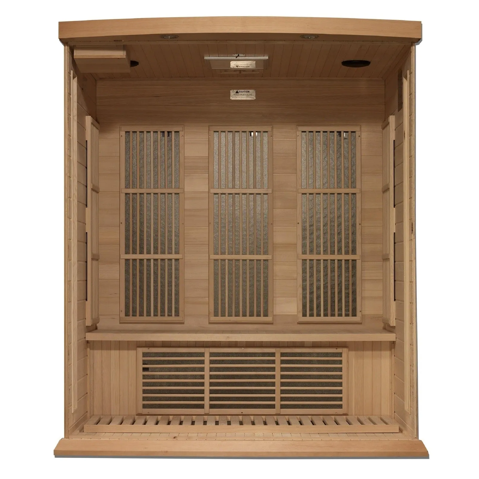 Maxxus 3-Person Low EMF (Under 8MG) FAR Infrared Sauna (Canadian Hemlock)