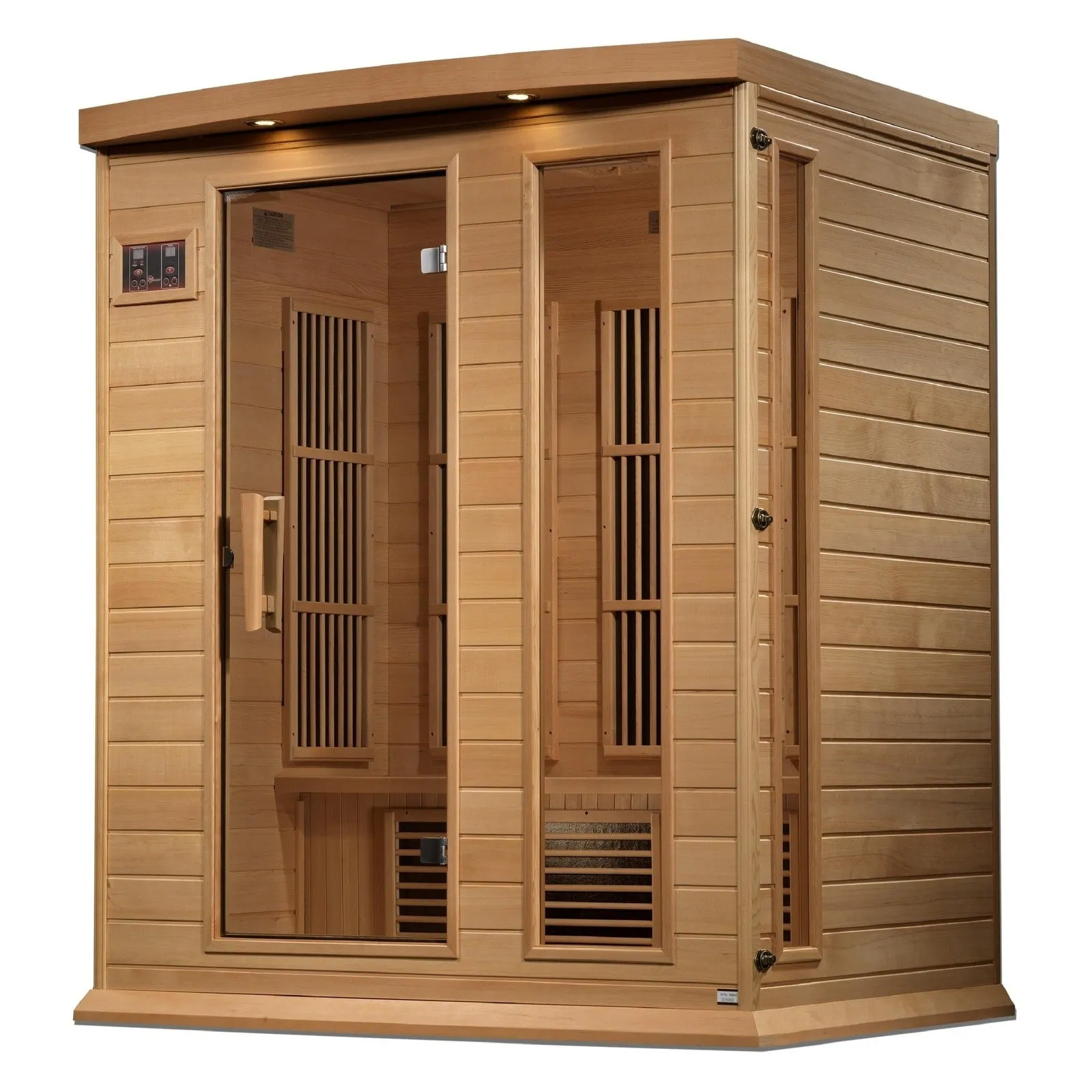 Maxxus 3-Person Low EMF (Under 8MG) FAR Infrared Sauna (Canadian Hemlock)