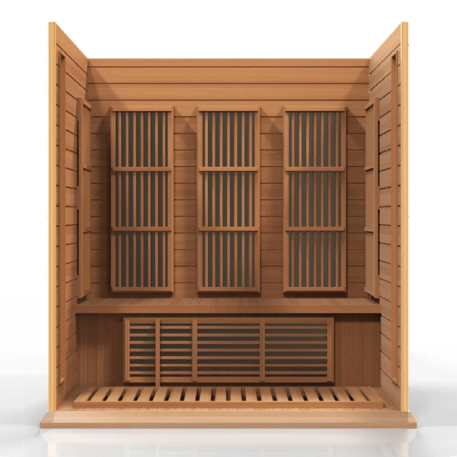 Maxxus 3-Person Low EMF (Under 8MG) FAR Infrared Sauna (Canadian Red Cedar) - MX-K306-01-CED