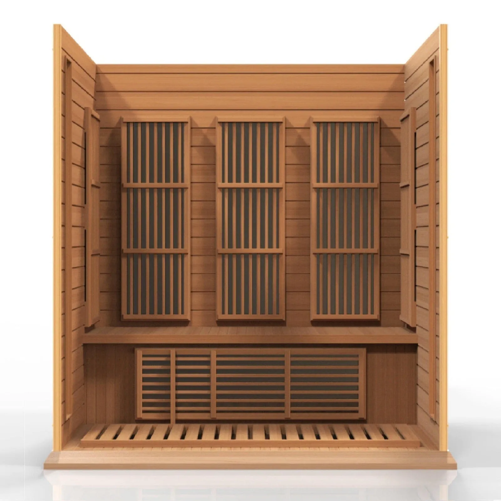 Maxxus 3-Person Near Zero EMF (Under 2MG) FAR Infrared Sauna (Canadian Red Cedar) - MX-K306-01-ZF CED