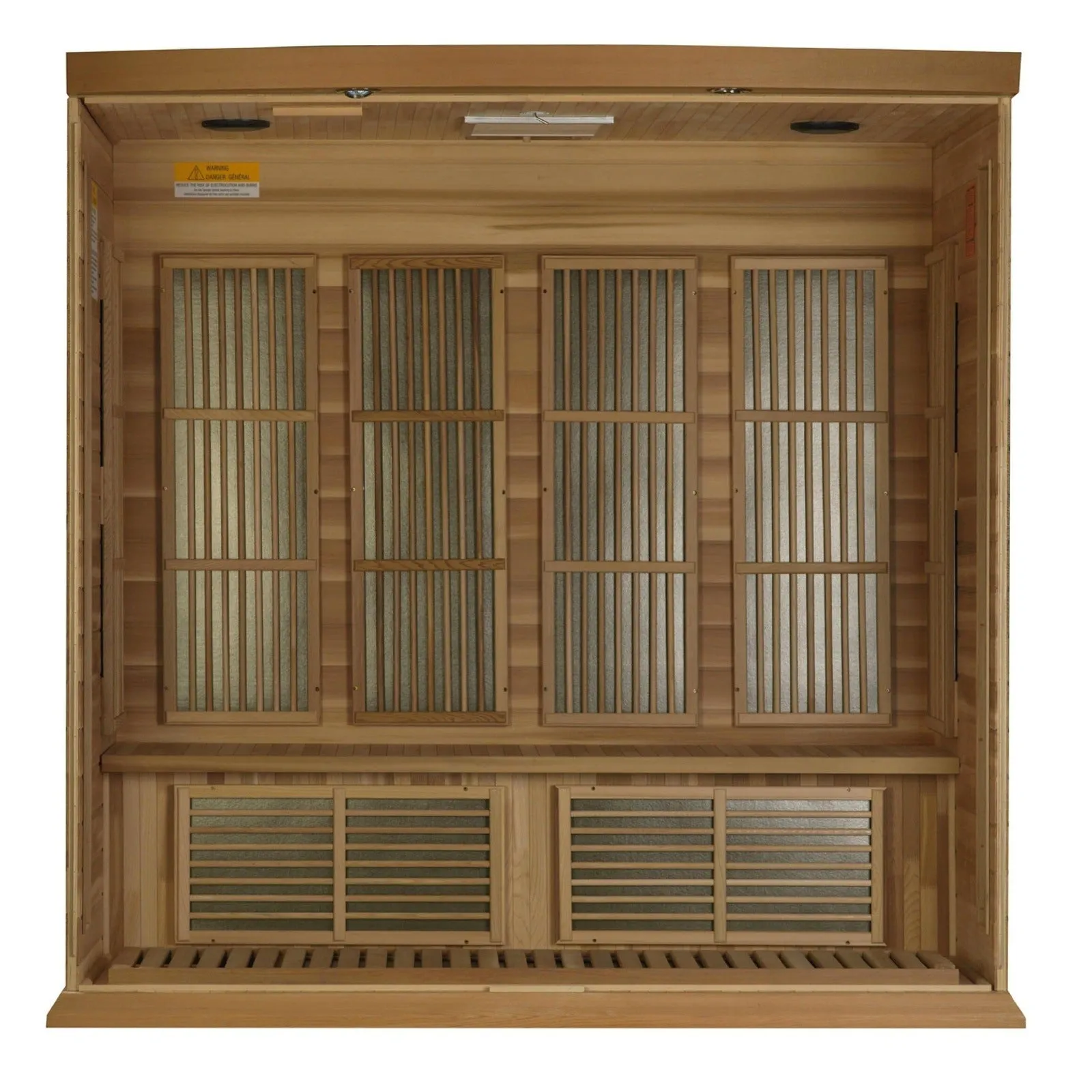 Maxxus 4-Person Low EMF (Under 8MG) FAR Infrared Sauna (Canadian Red Cedar) - MX-K406-01-CED