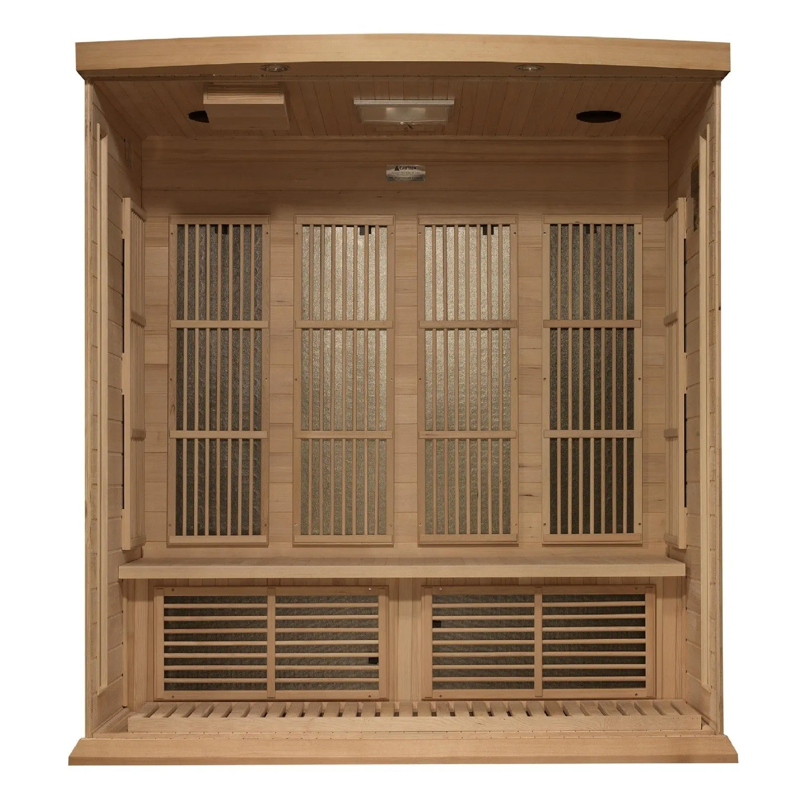 Maxxus 4-Person Low EMF (Under 8MG) FAR Infrared Sauna (Canadian Red Cedar) - MX-K406-01-CED