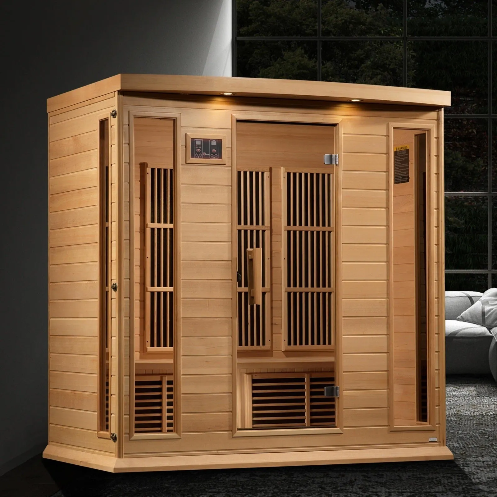 Maxxus 4-Person Near Zero EMF (Under 2MG) FAR Infrared Sauna (Canadian Hemlock)