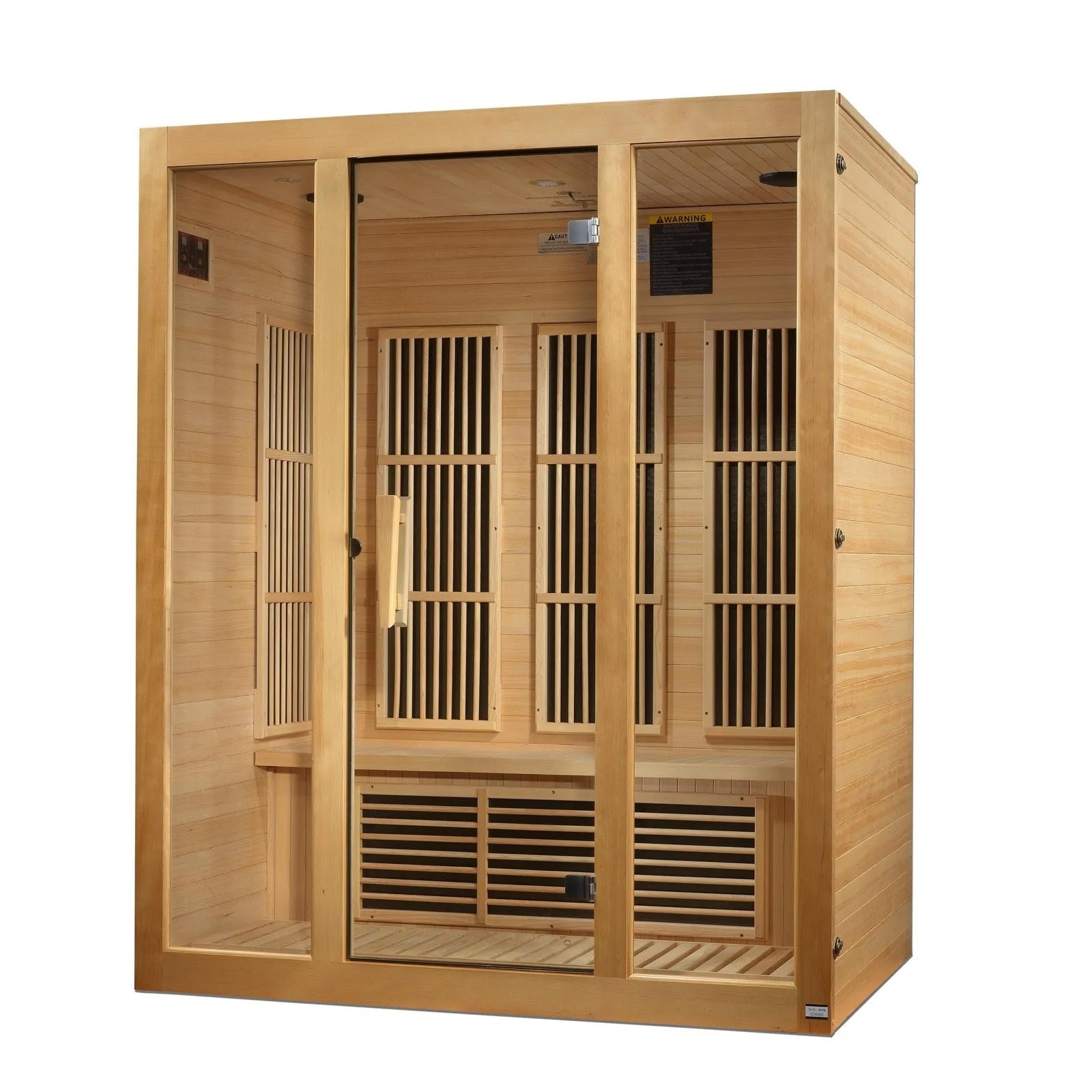 Maxxus Bellevue 3-Person Low EMF (Under 8MG) FAR Infrared Sauna (Canadian Hemlock)