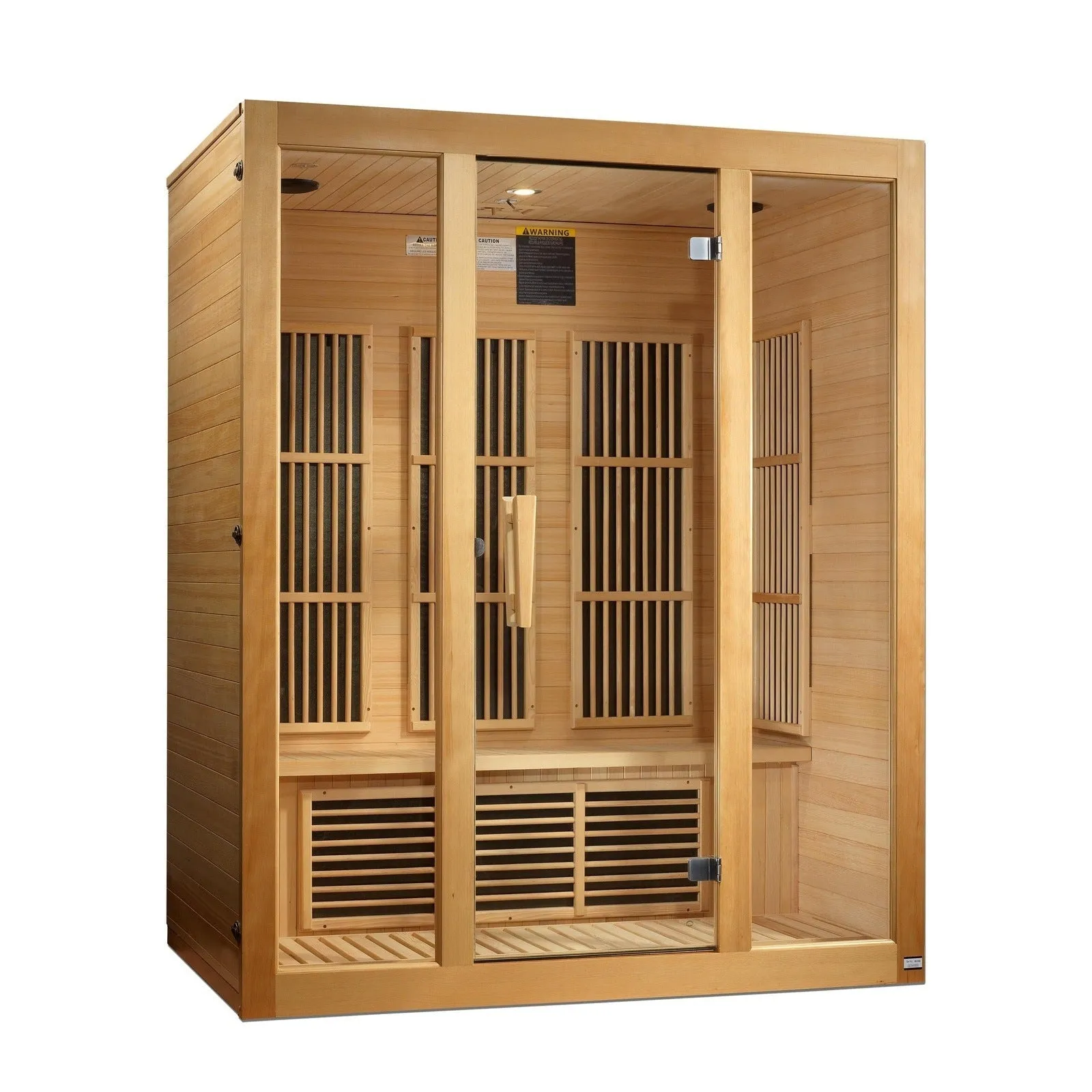 Maxxus Bellevue 3-Person Low EMF (Under 8MG) FAR Infrared Sauna (Canadian Hemlock)