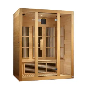 Maxxus Bellevue 3-Person Low EMF (Under 8MG) FAR Infrared Sauna (Canadian Hemlock)
