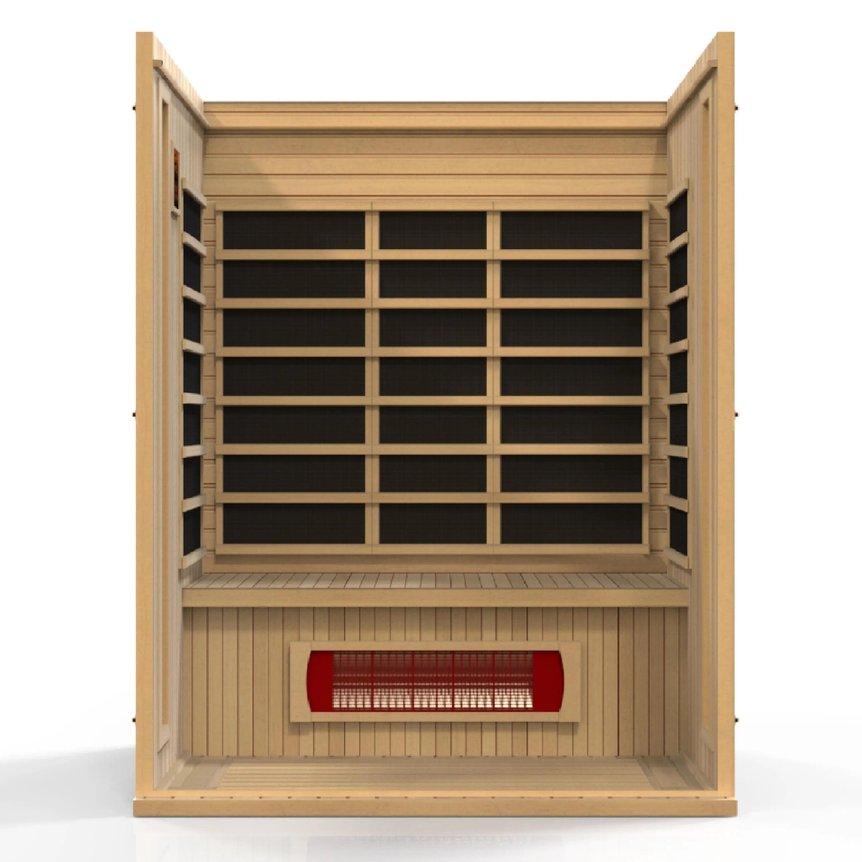 Maxxus Trinity 3-Person Low EMF (Under 8MG) FAR Infrared Sauna (Canadian Hemlock)