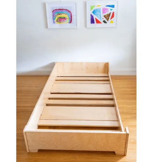 Montessori Floor Bed (Flips To A Toddler Bed) - Wood Imperfections