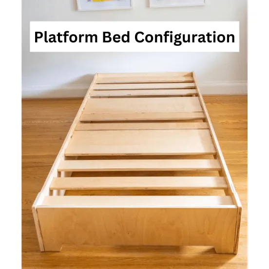 Montessori Floor Bed (Flips To A Toddler Bed) - Wood Imperfections