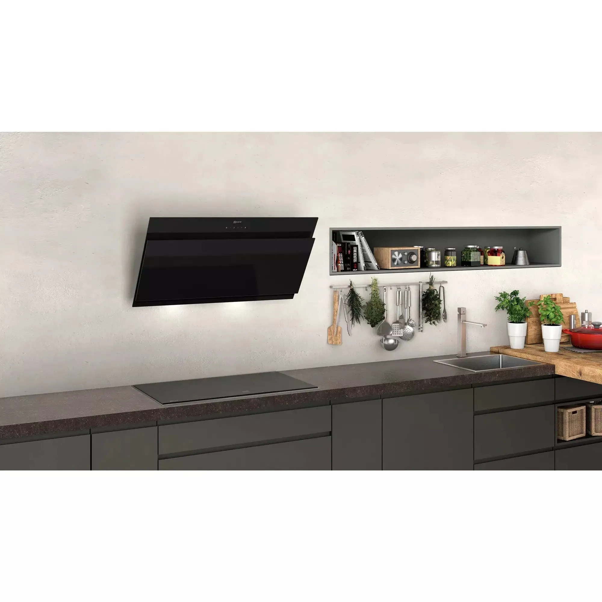 Neff N50 90cm Wall-mounted Cooker Hood - Black | D95IHM1S0B