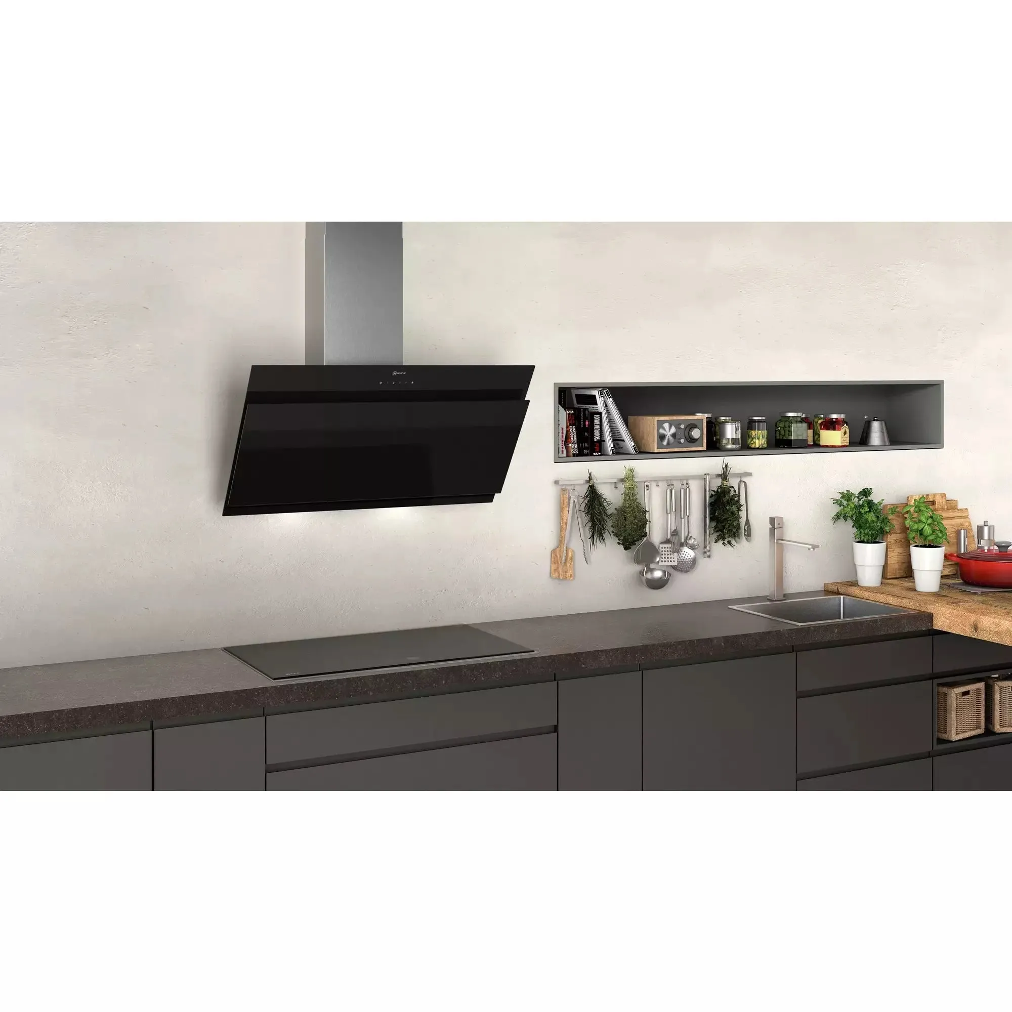 Neff N50 90cm Wall-mounted Cooker Hood - Black | D95IHM1S0B